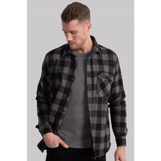 Tudors Klasik Fit Rahat Kesim Oduncu Kareli Unisex Gömlek
