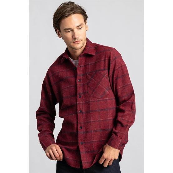 Tudors Klasik Rahat Kesim Kareli Oduncu Unisex Gömlek