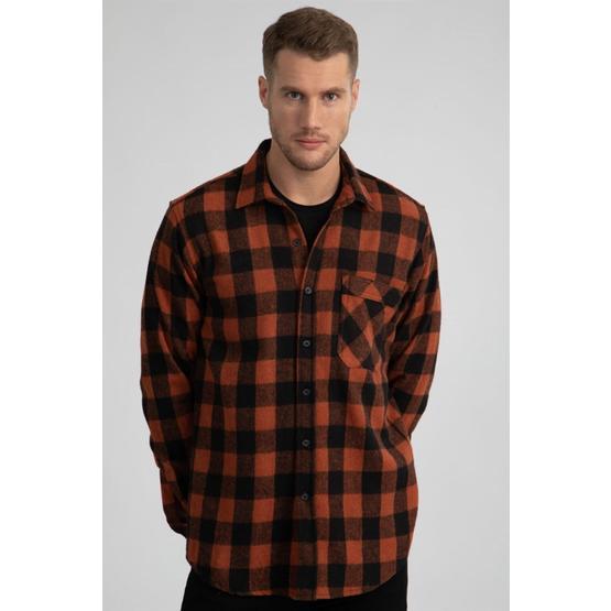 Tudors Klasik Rahat Kesim Kareli Oduncu Unisex Gömlek