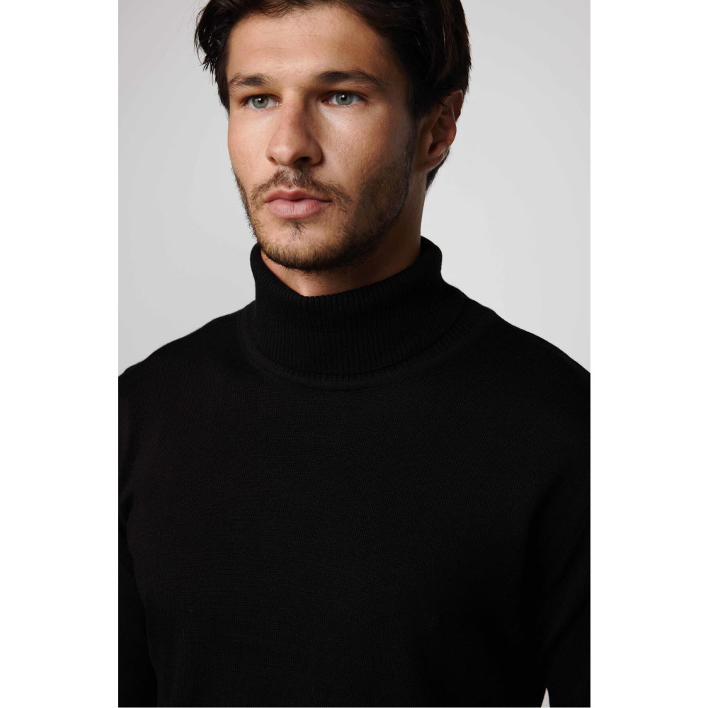 Tudors Slim Fit Dar Kesim Tam Balikcı Yaka Tüylenmeyen Yumuşak Dokulu Siyah Erkek Kazak S Beden Bayan Kazak & Süveter & Triko Fiyatı
