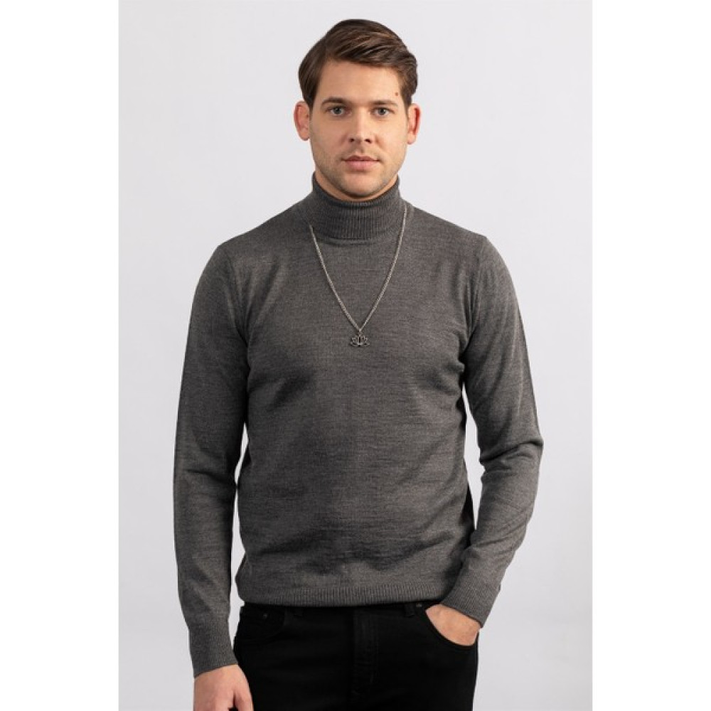 Tudors Slim Fit Dar Kesim Tam Boğazlı Yaka Düz Yün Erkek Kazak Erkek Kazak & Süveter & Triko Fiyatı