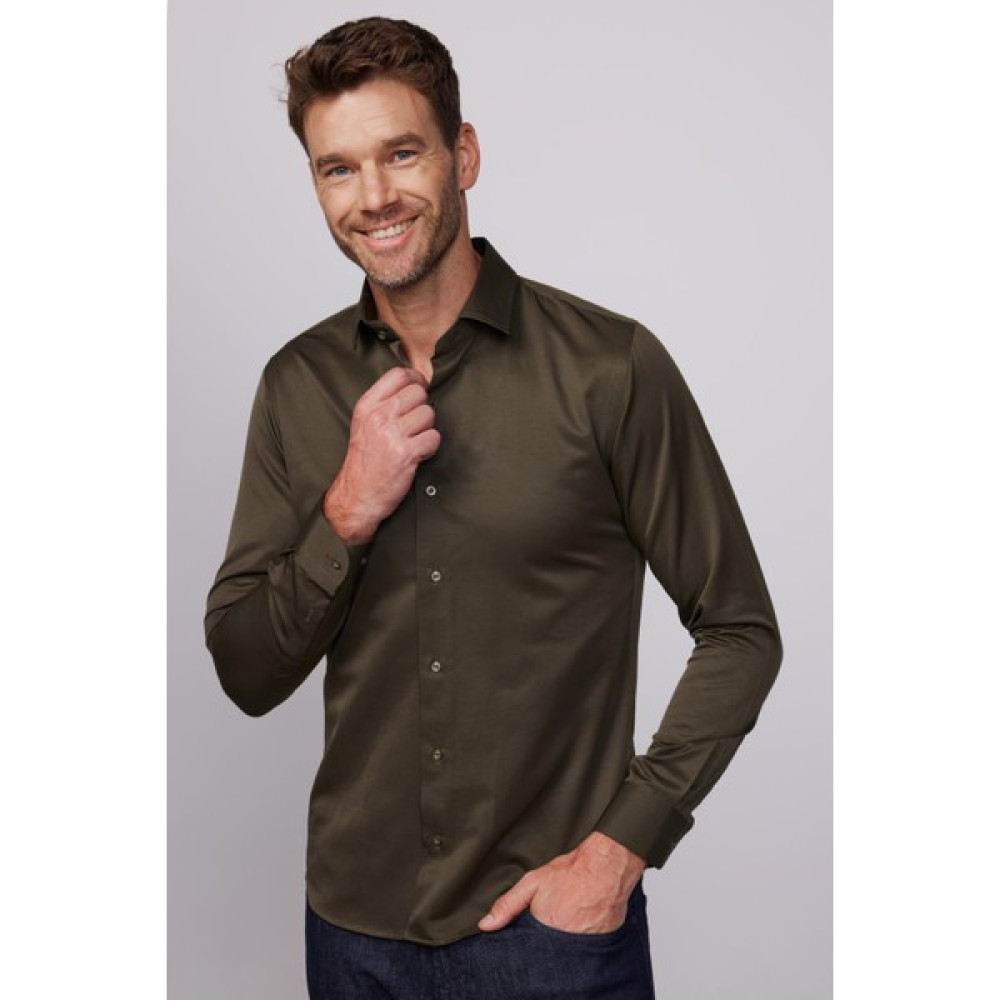 Tudors Slim Fit Pamuklu Düz Haki Erkek Gömlek Erkek Gömlek Fiyatı