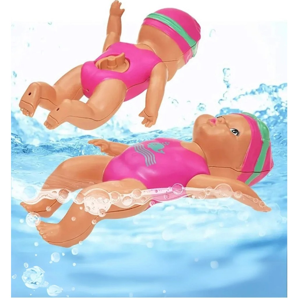 Tuengi Store Oyuncak Banyo Arkadaşı Küvette Havuzda Suda Kendiliğinden Yüzen Kurmalı Yüzen Bebek 15 cm - Çok Renkli Anne Bebek Oyuncak Fiyatı