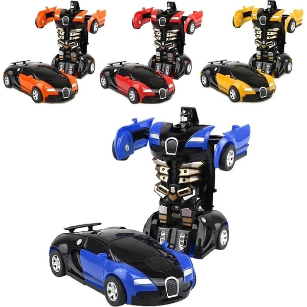 Tuengi Store Tek Tuşla Robota Dönüşebilen Kırılmaz Transformers Araba Bugatti - Renkli Oyuncak Araç Fiyatı