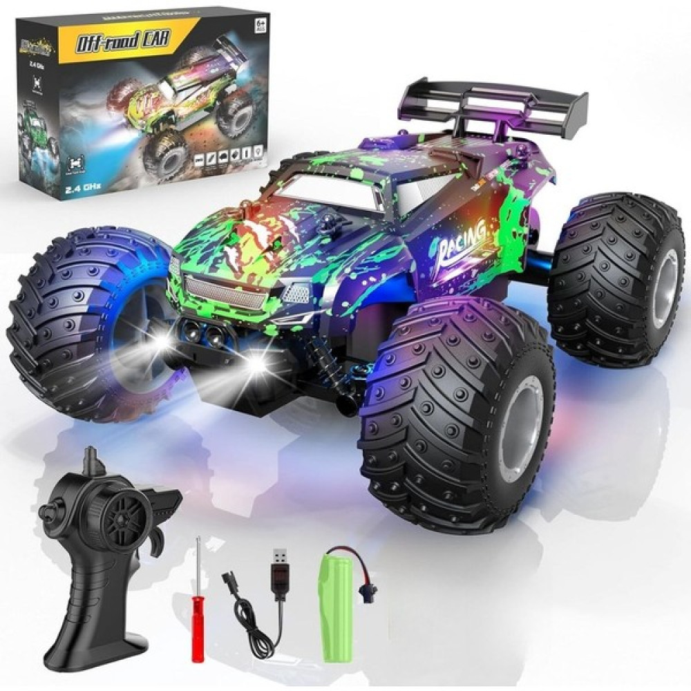 Tuengi Store Uzaktan Kumandalı LED Işıklı Şarjlı Drift Atan Araba 20+ Km Hız Off Road Araba - Yeşil Oto Boyaları Fiyatı