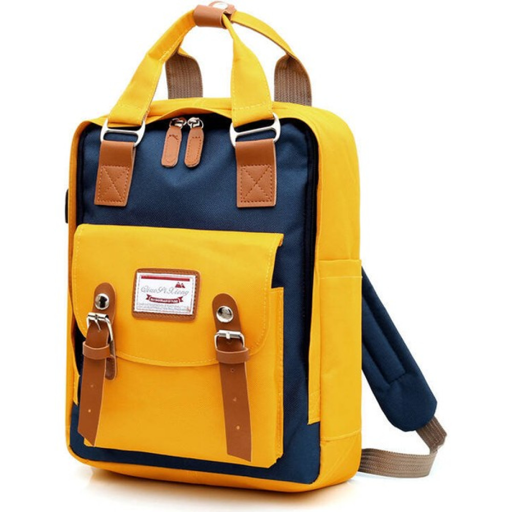 Tuerqi Store Büyük Okul Çantası Kanvas Okul Çantası Kızlar Için Okul Çantası Genç Okul Için Su Geçirmez Sırt Çantası (Yurt Dışından) - Sarı - student Okul Çantası Fiyatı