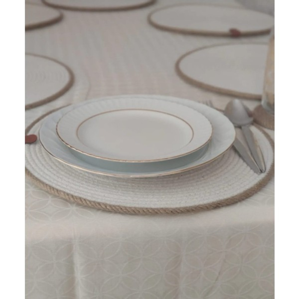 Tues Ticaret Supla Amerikan Servis Runner Supla Çeyiz Için 6 Adet - Açık Bej - 34 x 34 cm Amerikan Servis Fiyatı