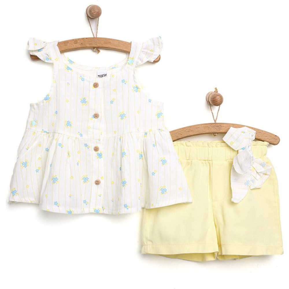 Tuffy Baby In Bloom Bluz-Şort Kız Bebek Bebek Giysi Takım Fiyatı