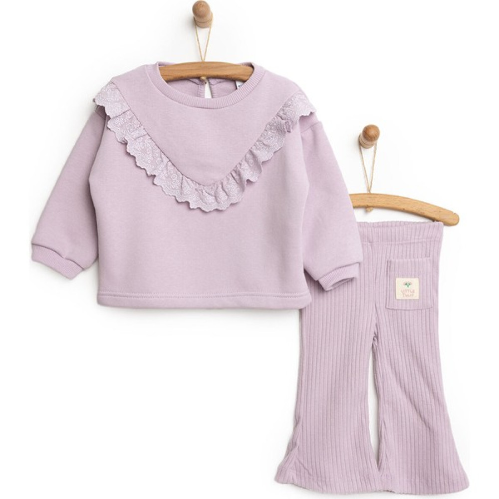 Tuffy Tulip Sweatshirt-Patiksiz Alt Kız Bebek Bebek Giysi Takım Fiyatı
