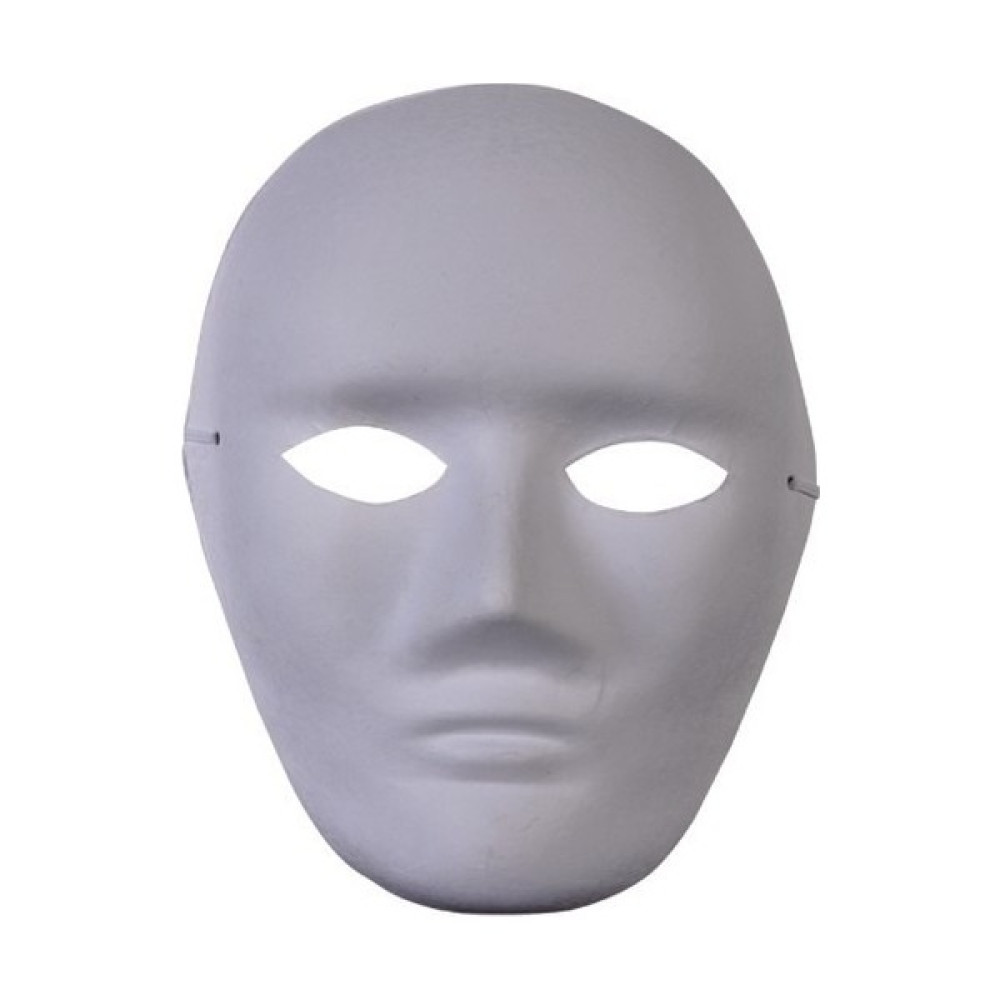 Tüftürük Boyanabilir Boyama Maskesi Kağıt Karton Maske 20 Adet - BEYAZ Sanatsal Malzemeler Fiyatı
