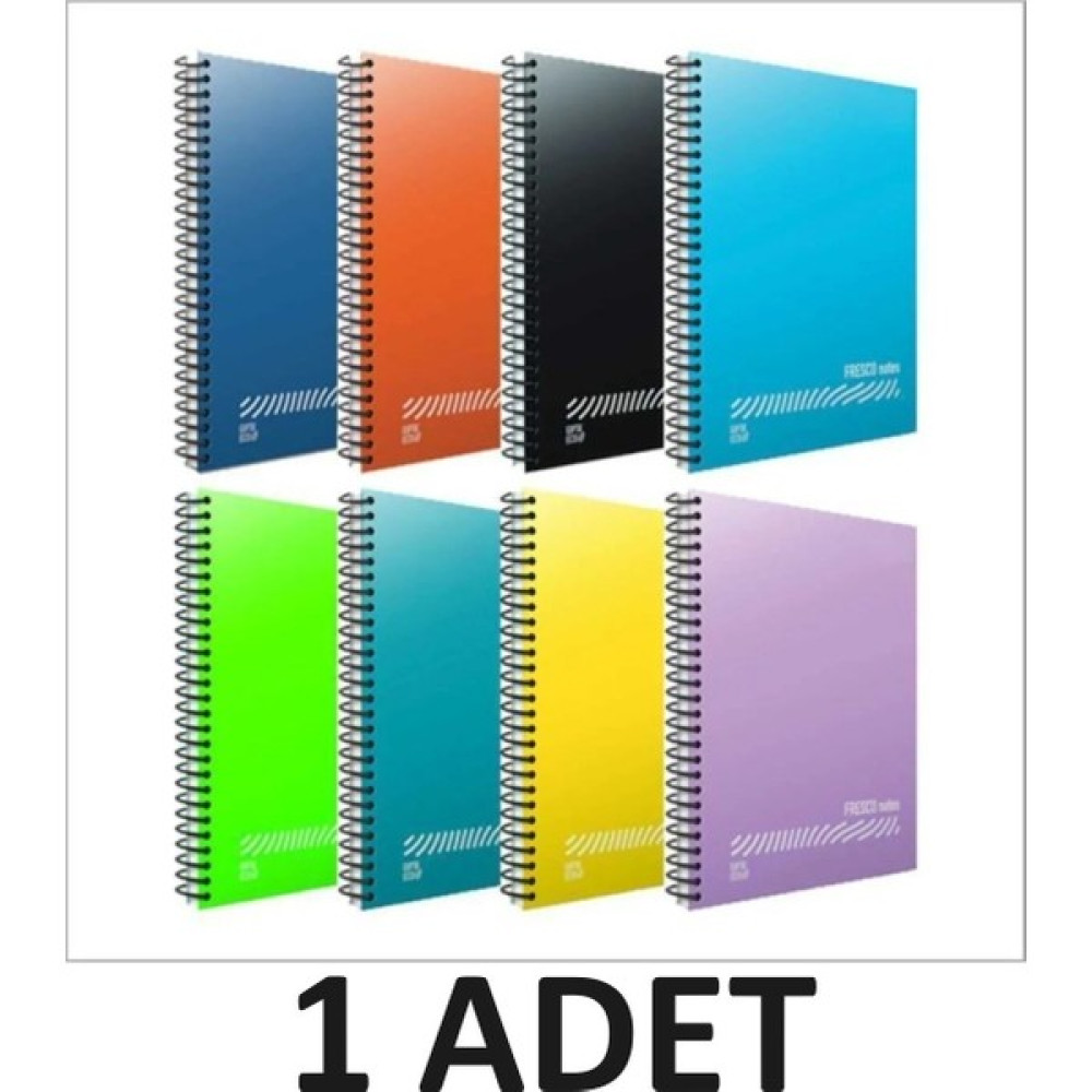 Tüftürük Kaliteli Fresco Spiralli Plastik Kapak A4 Defter 120 Yaprak Kareli 1 Adet Spiralli Defter Fiyatı