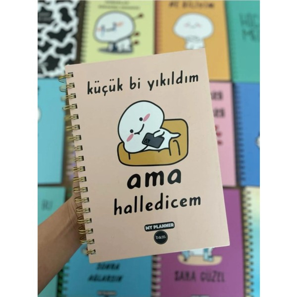 Tüftürük Küçük Bi Yıkıldım Ama HalLedicem Tasarımlı Konuşan Ajanda Akademik Ajanda Yıllık Planlayıcı - RENKLİ Ajanda Fiyatı