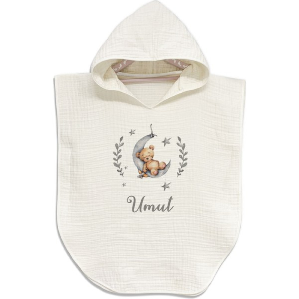 Tuğba Kuğu 4 Kat Müslin Panço - For Baby - Ekru - 1 - 3 Yaş Bebek Banyo-Tuvalet Fiyatı