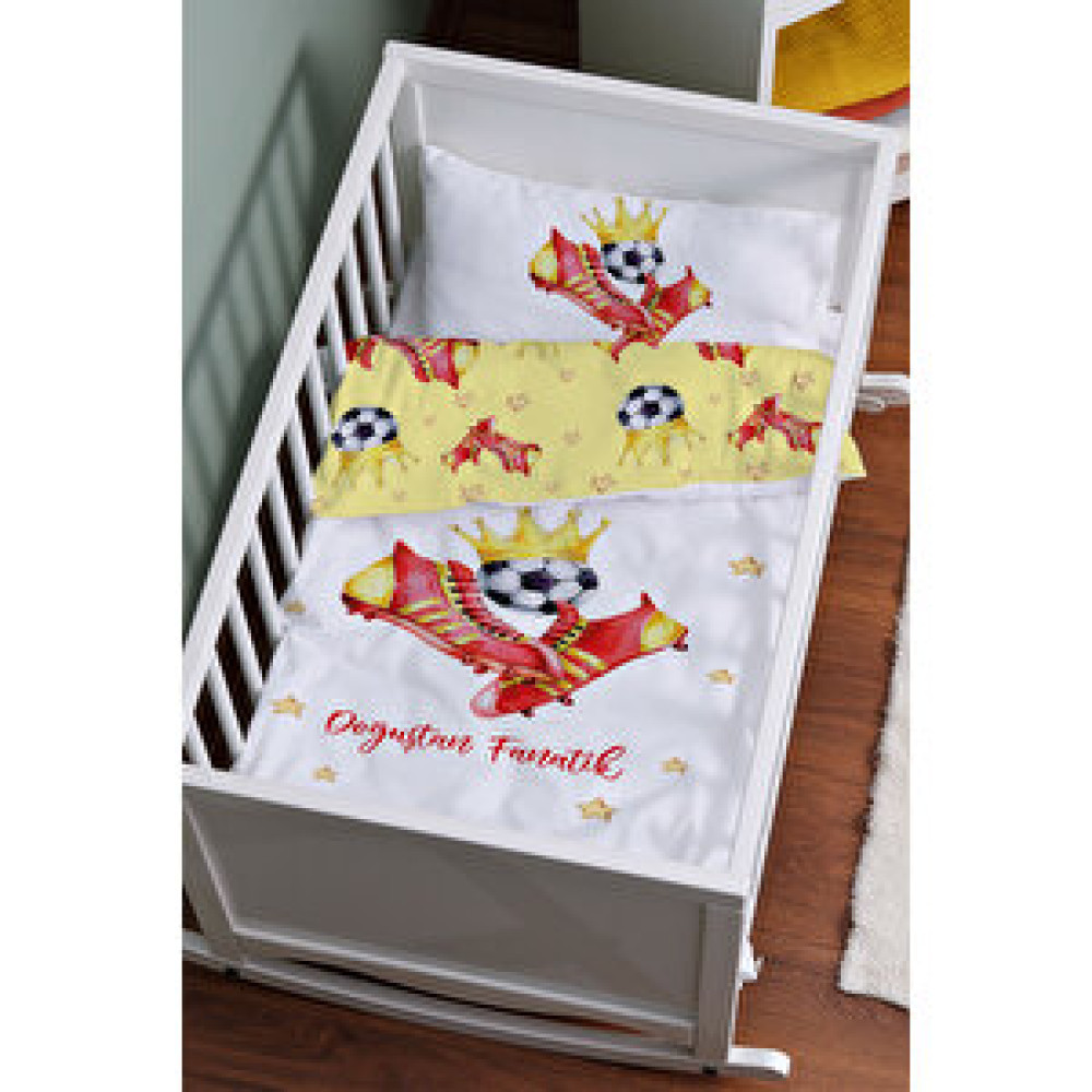 Tuğba Kuğu Anne Yanı Beşik Nevresim Takımı (60x100) - For Baby Serisi - Galatasaray Bebek Nevresim Takımı Fiyatı
