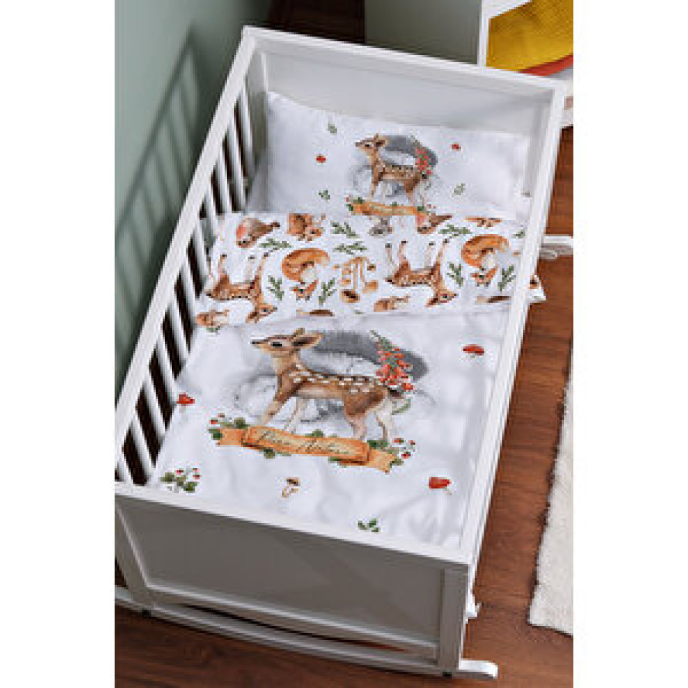 Tuğba Kuğu Anne Yanı Beşik Nevresim Takımı (60x100) - For Baby Serisi - İsim Kuşaklı Ceylan Bebek Nevresim Takımı Fiyatı