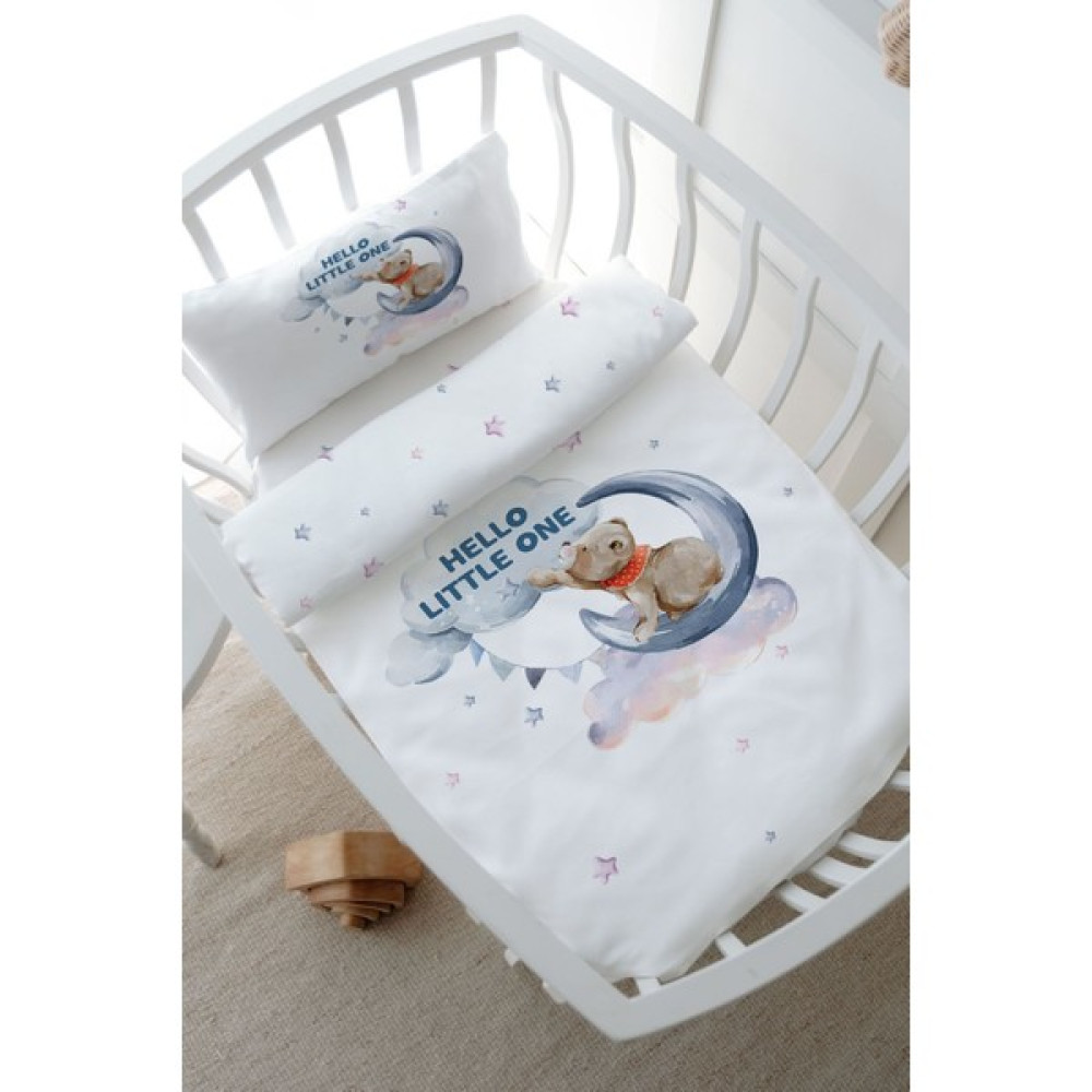 Tuğba Kuğu Park Yatak Nevresim Takımı (80 x 120) - Pure Baby Serisi - Aya Uzanan Ayı - 80 x 120 cm - Ekru Oto Boyaları Fiyatı