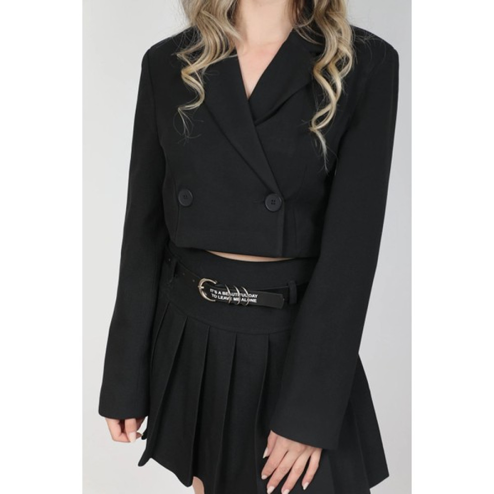 Tuğba Önal Kadın Cruvaze Crop Blazer Ceket Bayan Ceket Fiyatı