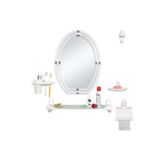 Tuğbasan TB.1370 6'lı Milenyum Aynalı Banyo Seti Çerçeveli Ayna Fiyatı