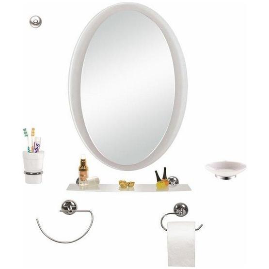 Tuğbasan TB.1385 6'lı Yasemin Aynalı Banyo Seti