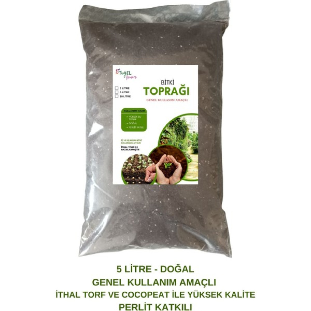 Tuğel Flowers 2'Lİ BİTKİ TOPRAĞI (2×5 LİTRE) İÇ-DIŞ MEKAN-PERLİT KATKILI Oto Boyaları Fiyatı