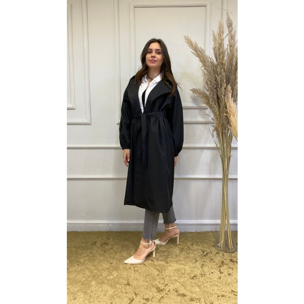 Tugg Style Kadın Belden Bağlamalıbalon Kol Trençkot Kadın Trençkot Fiyatı