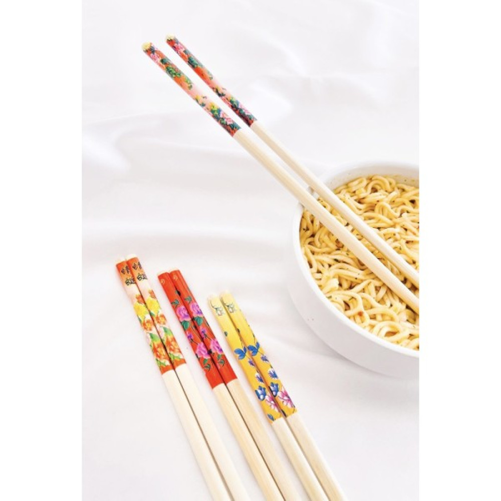 Tuğra Ticaret Desenli Organik Bambu Çin Çubuğu Chop Sticks 10 Çift - Renkli Hediyelik Eşya Fiyatı