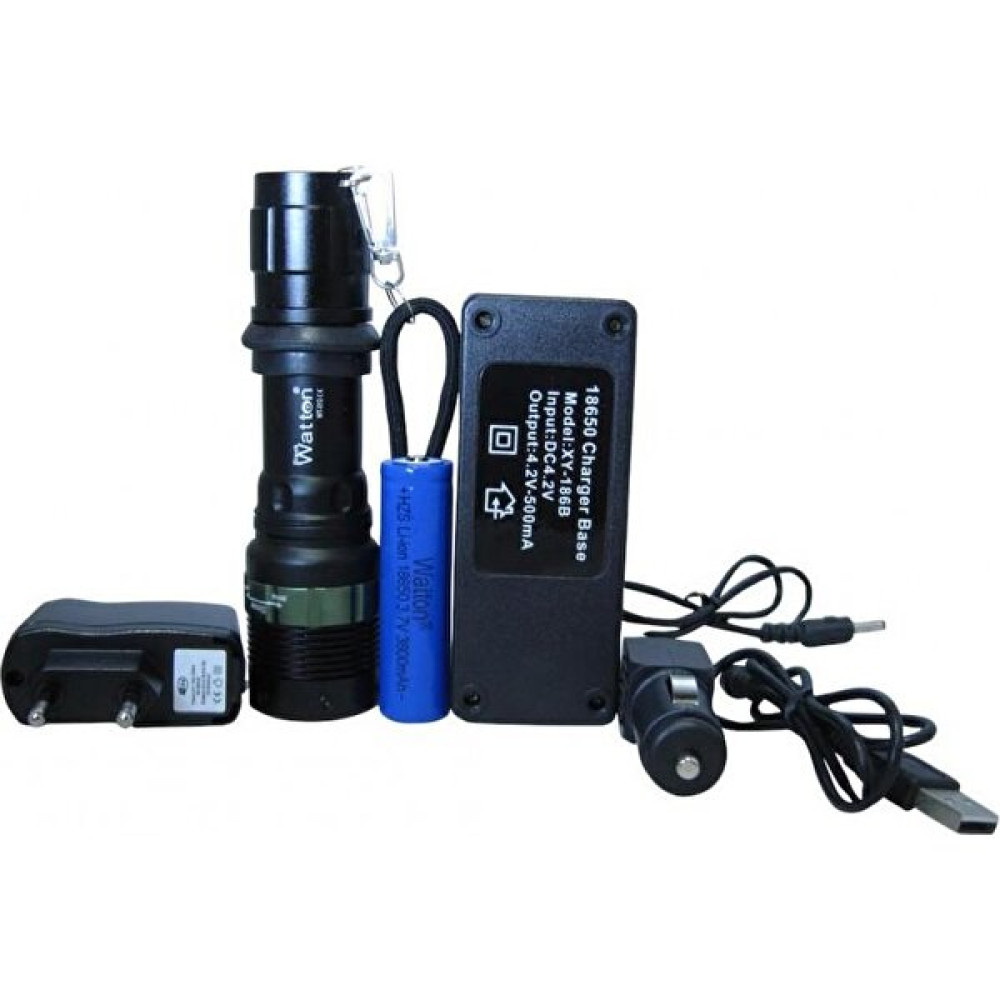 Tuğra Ticaret Watton WT-012 Zoomlu Oto Pc Şarjlı El Feneri Kamp Lamba El Feneri Fiyatı