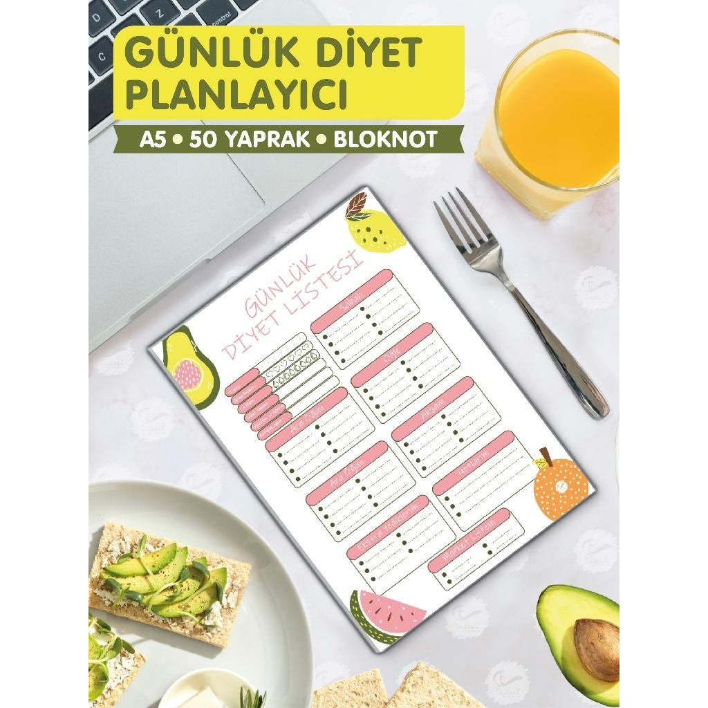 Tuğset Etiket Günlük Diyet Planlayıcı Bloknot , Market Listesi , Planlayıcı Defter (A5 15X21) 50 Syf. PLANNER-T965 - Renkli - A5 Defter & Kağıt Ürünleri Fiyatı
