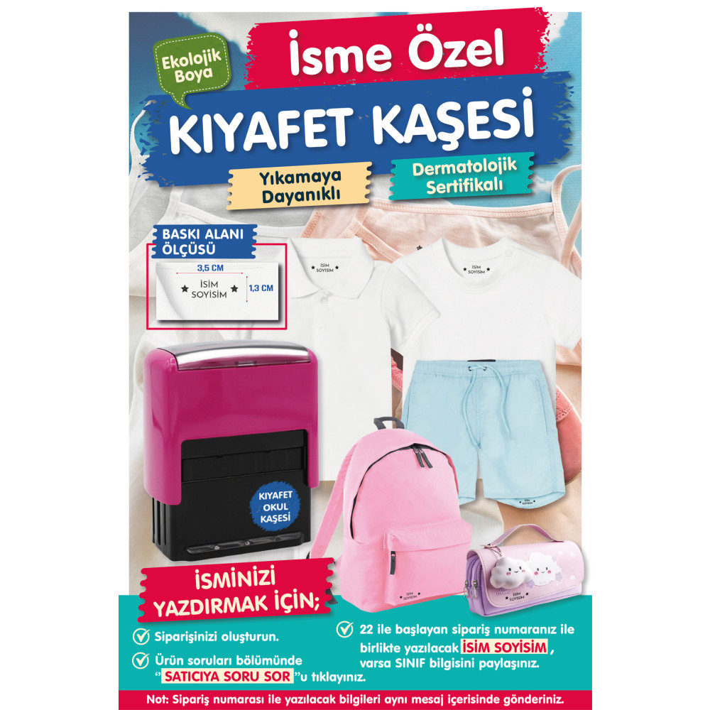 TUĞSET ETİKET Kıyafet Kaşesi Okul Kaşesi Öğrenci Kaşesi-kreş-anaokulu-ilkokul Kumaş Elbise Kaşesi Etiket Fiyatı