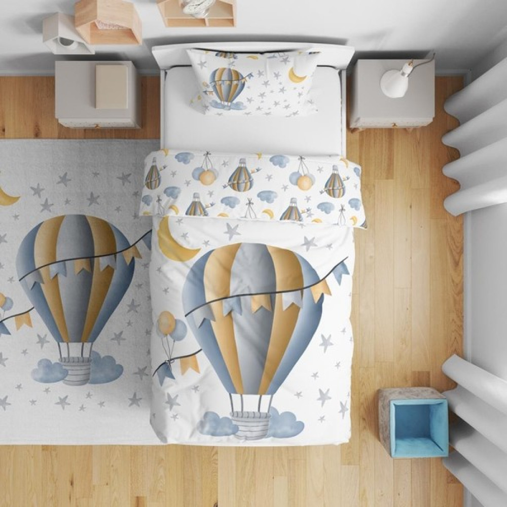 Tugu Home&Baby Çift Taraflı Dijital Baskılı Pamuklu Micro Saten Çocuk Odası Tek Kişilik Nevresim 31 - Beyaz - Gri - 160 x 220 cm Nevresim Takımı Fiyatı