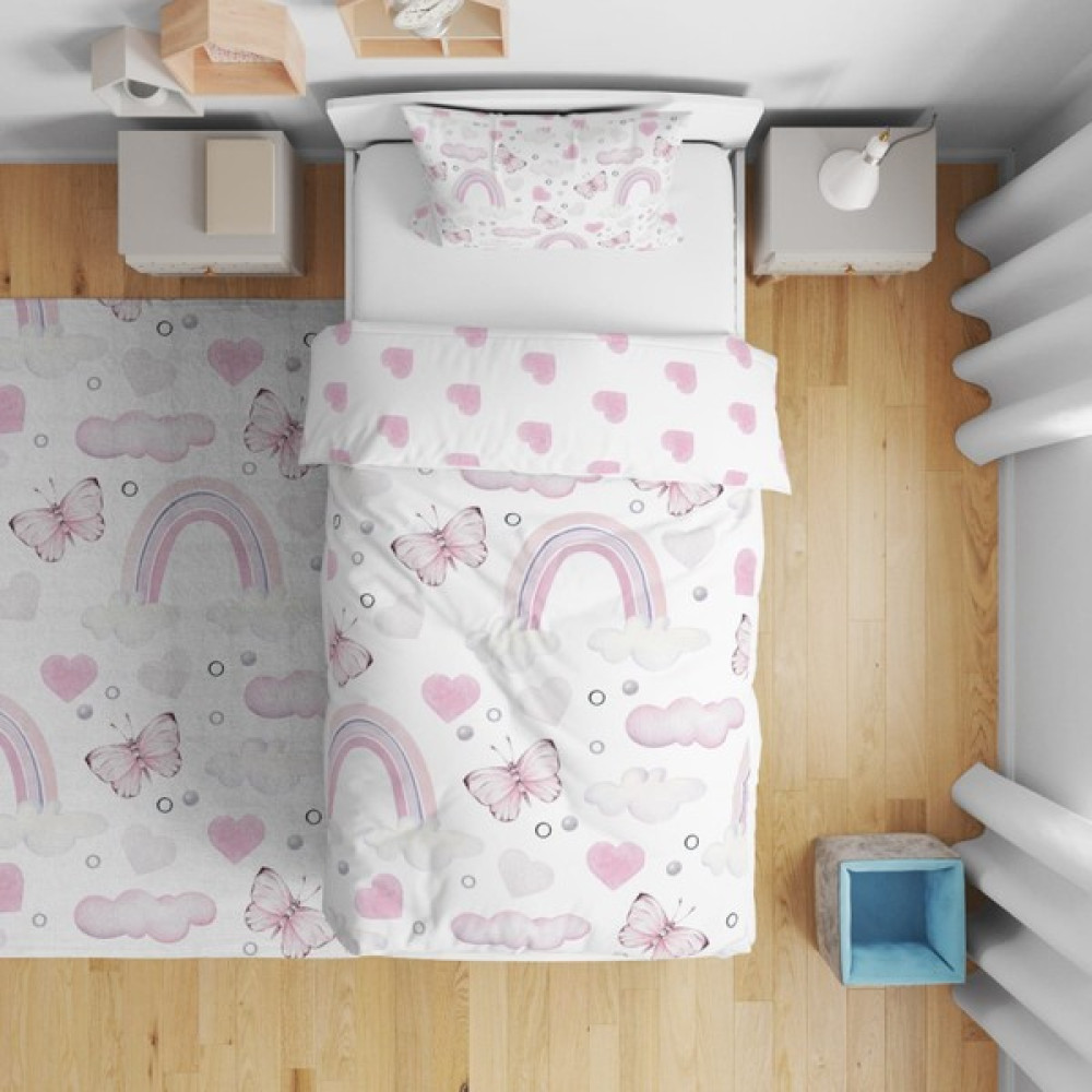 Tugu Home&Baby Çift Taraflı Dijital Baskılı Pamuklu Micro Saten Çocuk Odası Tek Kişilik Nevresim 32 - Beyaz - 160 x 220 cm Nevresim Takımı Fiyatı