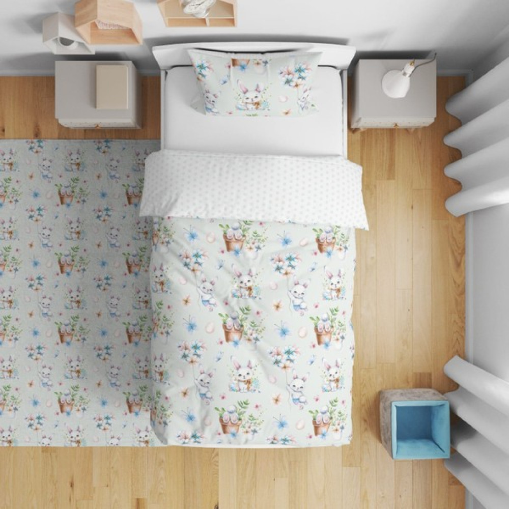 Tugu Home&Baby Çift Taraflı Dijital Baskılı Pamuklu Micro Saten Çocuk Odası Tek Kişilik Nevresim 42 - Beyaz - 160 x 220 cm Nevresim Takımı Fiyatı
