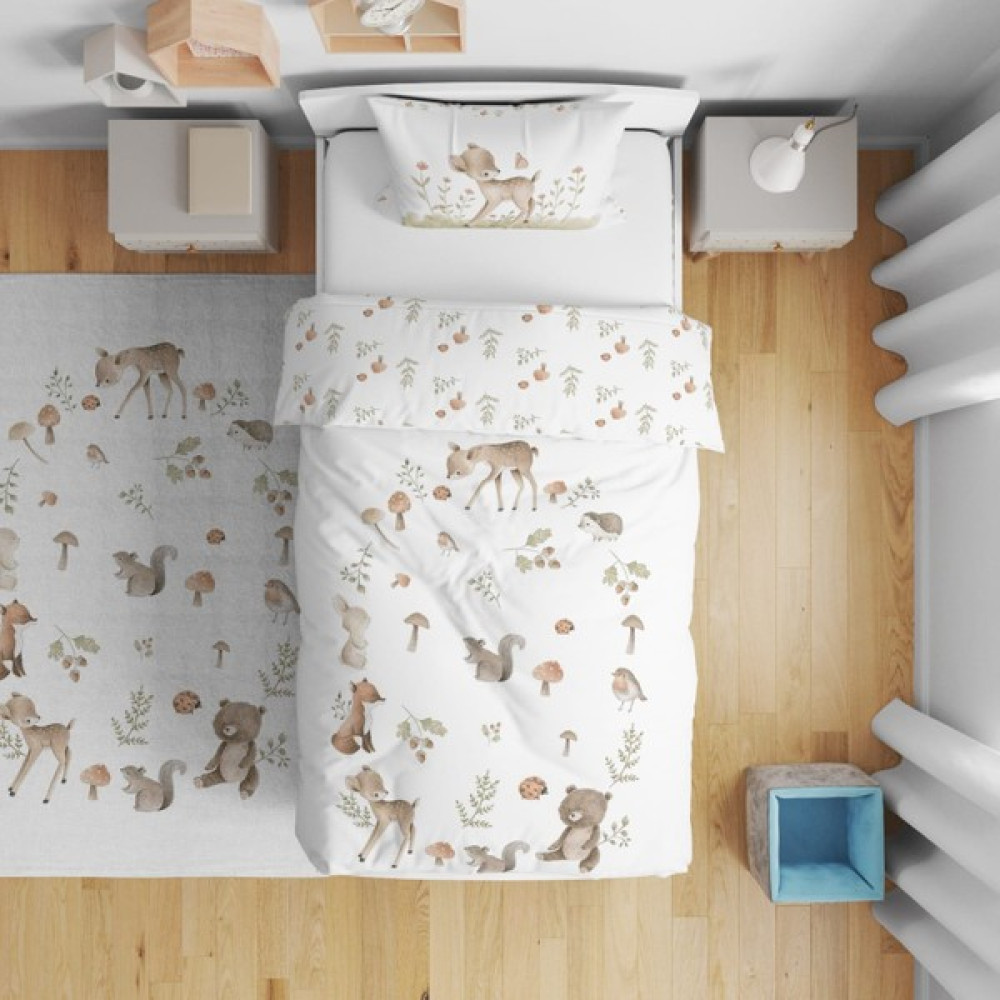 Tugu Home&Baby Çift Taraflı Dijital Baskılı Pamuklu Micro Saten Çocuk Odası Tek Kişilik Nevresim 43 - Beyaz - 160 x 220 cm Nevresim Takımı Fiyatı