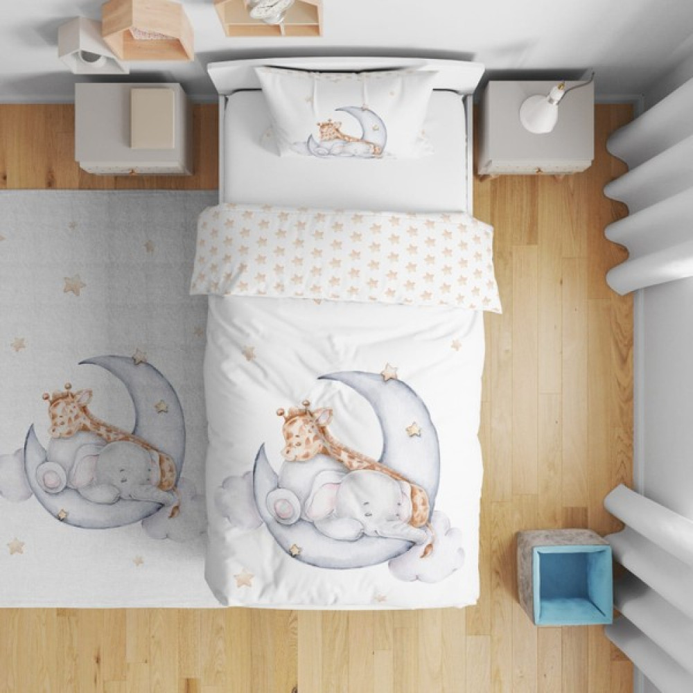 Tugu Home&Baby Çift Taraflı Dijital Baskılı Pamuklu Micro Saten Çocuk Odası Tek Kişilik Nevresim 50 - Beyaz - 160 x 220 cm Nevresim Takımı Fiyatı