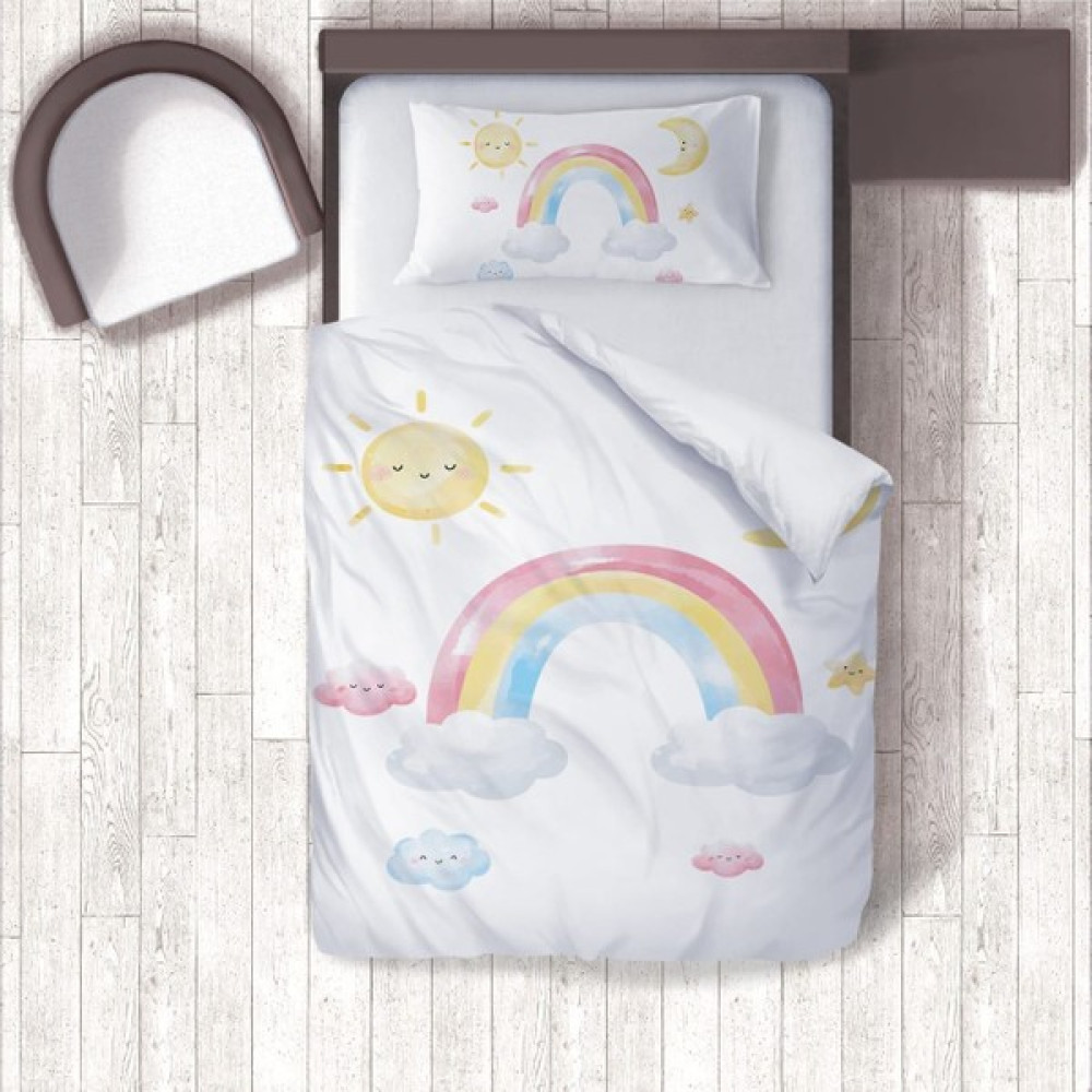 Tugu Home&Baby Dijital Baskılı Pamuklu Micro Saten 160 x 220 Çocuk Odası Tek Kişilik Nevresim Takımı - Açık Pembe - Açık Sarı - 160 x 220 cm Nevresim Takımı Fiyatı