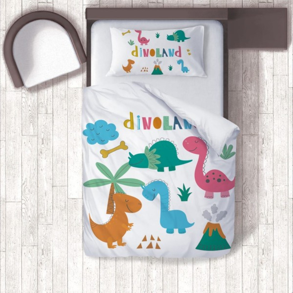 Tugu Home&Baby Dijital Baskılı Pamuklu Micro Saten 160 x 220 Çocuk Odası Tek Kişilik Nevresim Takımı - Beyaz - Yeşil - Pembe - 160 x 220 cm Nevresim Takımı Fiyatı