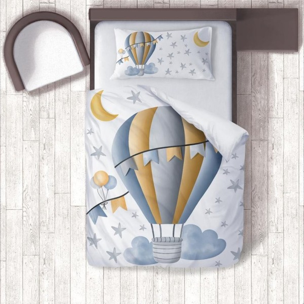 Tugu Home&Baby Dijital Baskılı Pamuklu Micro Saten 160 x 220 Çocuk Odası Tek Kişilik Nevresim Takımı - Sarı - Mavi - 160 x 220 cm Nevresim Takımı Fiyatı