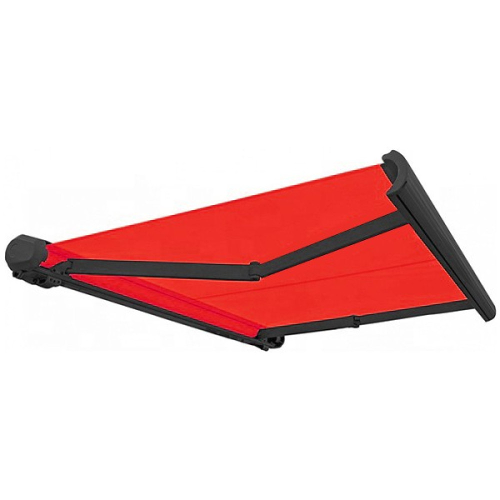 Tuin Terra Bahar Fırsatı - Somfy Motor Beyaz Kasetli Tente - Kırmızı - 400x150 Bahçe Tentesi Fiyatı