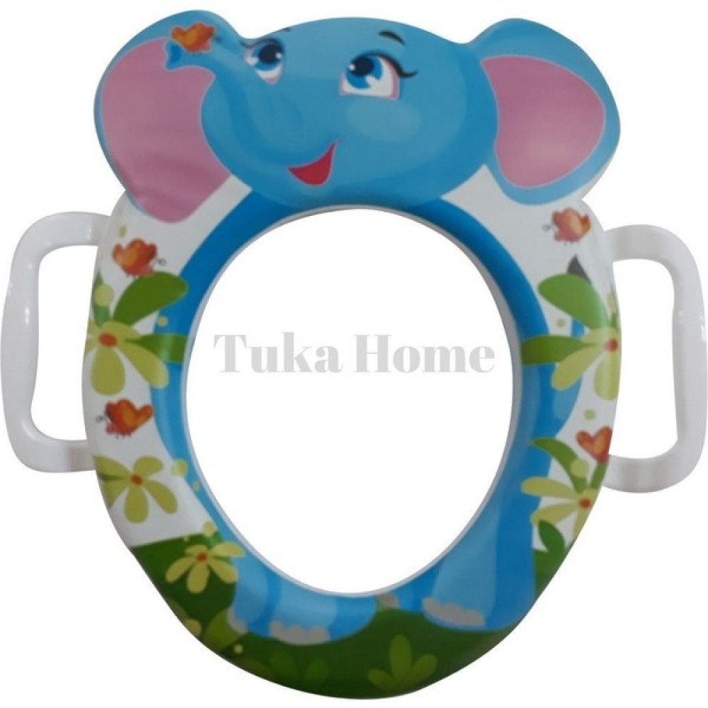 Tuka Home Lazımlık Çocuk Bebek Klozet Aparatı Fil Desenli Mavi Bebek Lazımlık Fiyatı