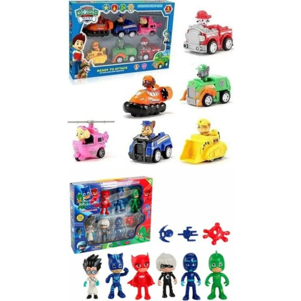 Tuka Shopping Paw Patrol 6 Karakter ve Araçları Pj Masks Pijamaskeliler 10'lu Figür Oyuncak Set - Tuka Oyuncak Fiyatı