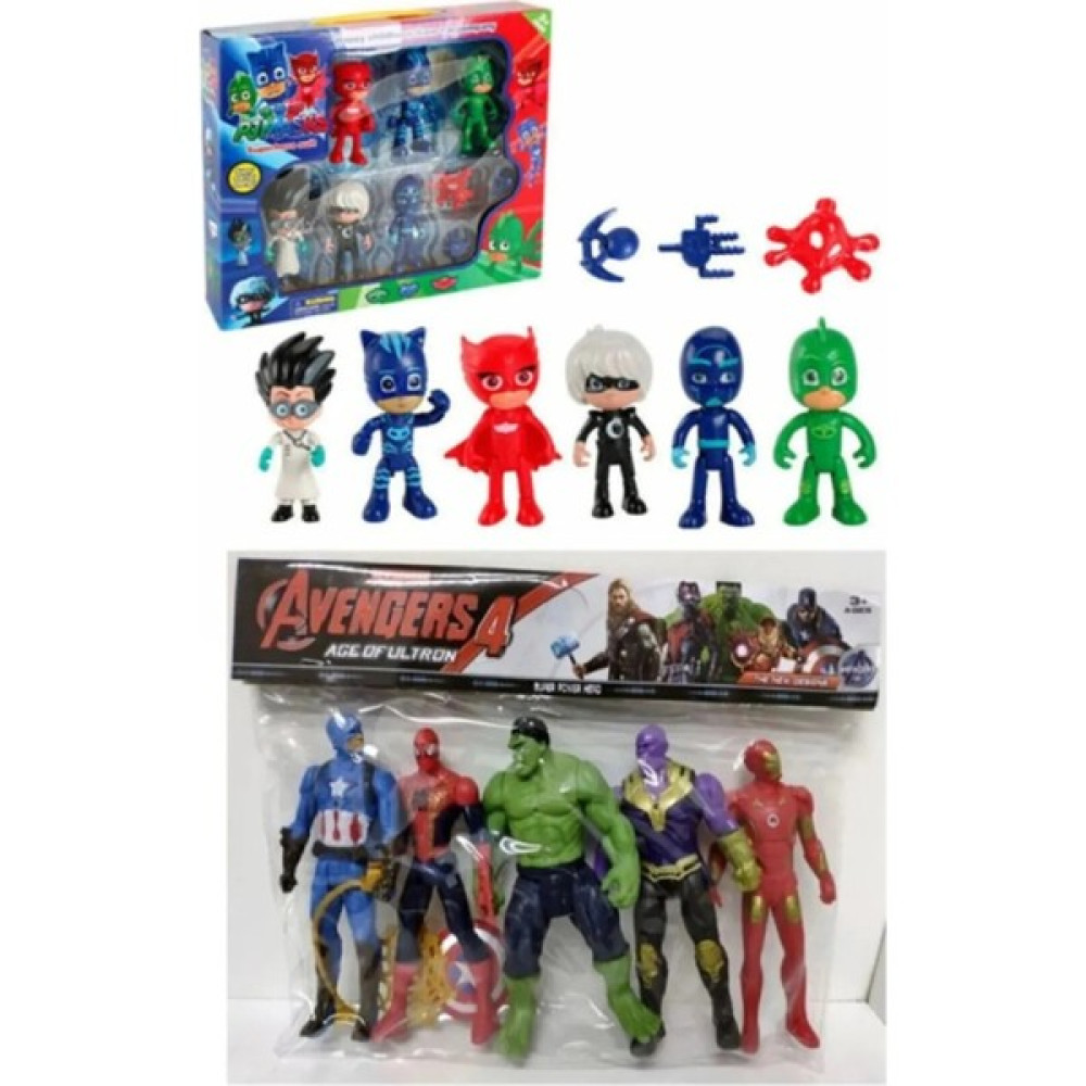 Tuka Shopping Pjmasks Pijamaskeliler 10'lu Figür +5'li Avengers Spiderman Thanos Ironmn Kaptan Amerika Oyuncak Set Oyuncak Fiyatı
