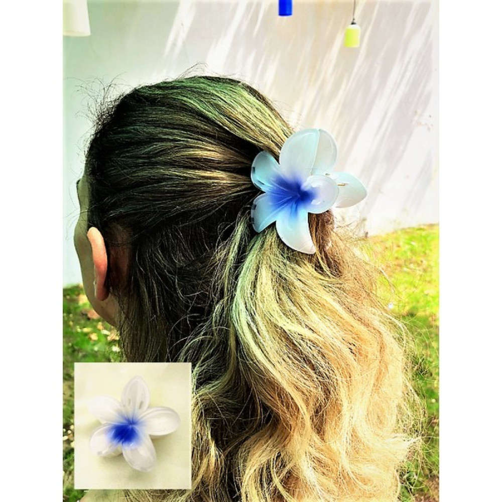 Tükkan Accessories BEYAZ LOTUS ÇİÇEK PARLAK AKRİLİK KADIN VİNTAGE MANDAL TOKA-MANTOK7 Toka, Taç & Saç Bandı Fiyatı