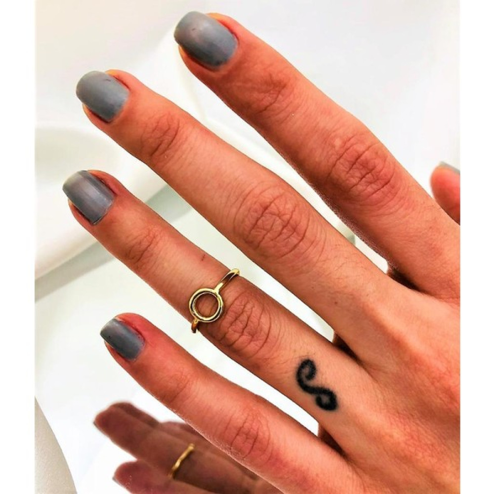 Tükkan Accessories Gold Kaplama Kararmaz Yuvarlak Figür Alttan Ayarlı Eklem YÜZÜK-YÜZÜK38 - Renkli - Standart Bijuteri Yüzük Fiyatı