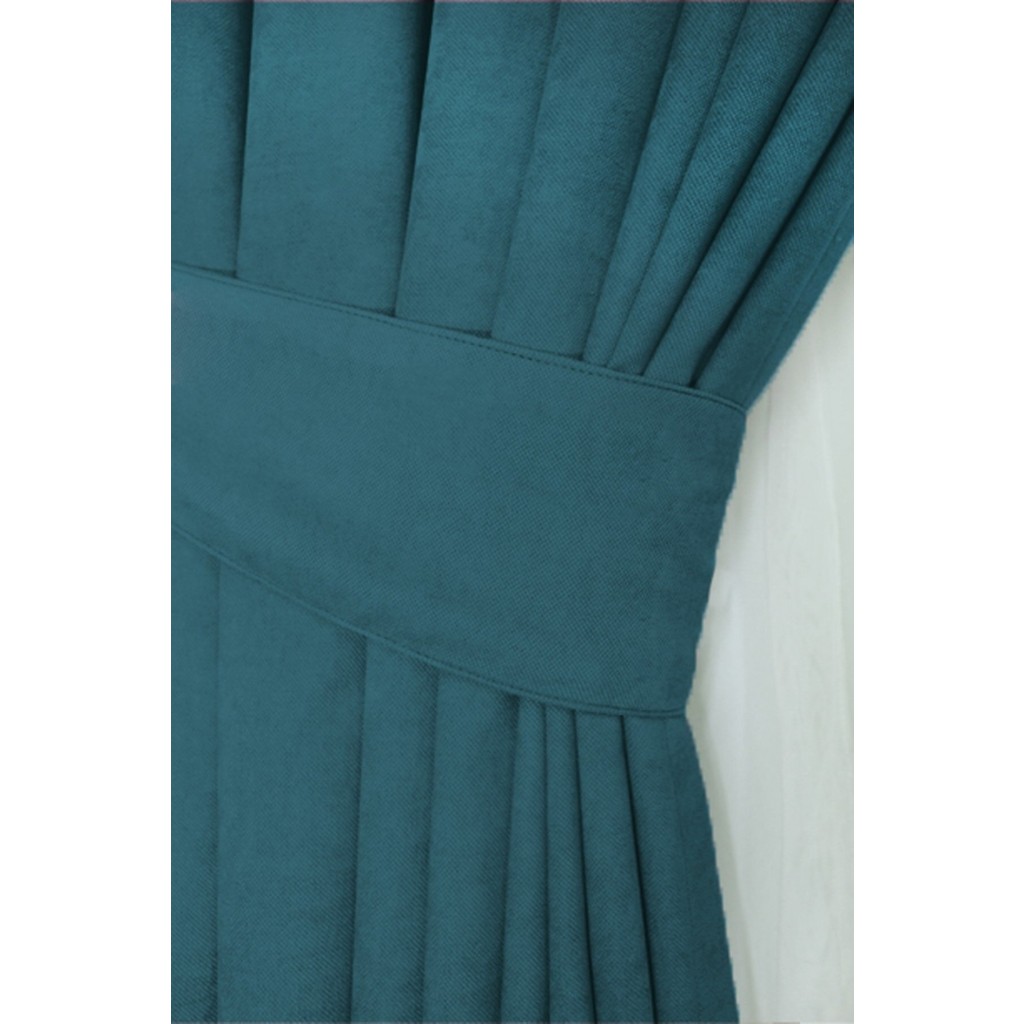 Tül Evi Petek Kadife Dokulu Fon Perde Düz Dikişli Ekstrafor Büzgü 1.sınıf Kalite - Petrol Mavisi - 140 x 260 cm Perde Fiyatı