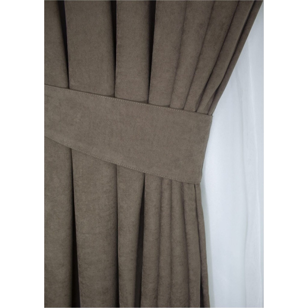 Tül Evi Petek Kadife Dokulu Fon Perde Düz Dikişli Ekstrafor Büzgü 1.sınıf Kalite - Sütlü Kahve - 140 x 260 cm Perde Fiyatı