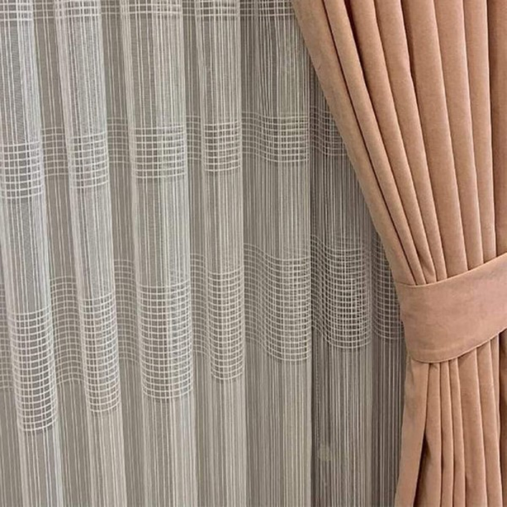Tül Shop Tül Perde Sade Şık Spor Raporlu Ip Perde Yeni Sezon Özel Üretim 1 x 2 Seyrek Pileli - Kırık Beyaz - 100 x 260 cm Tül Perde Fiyatı