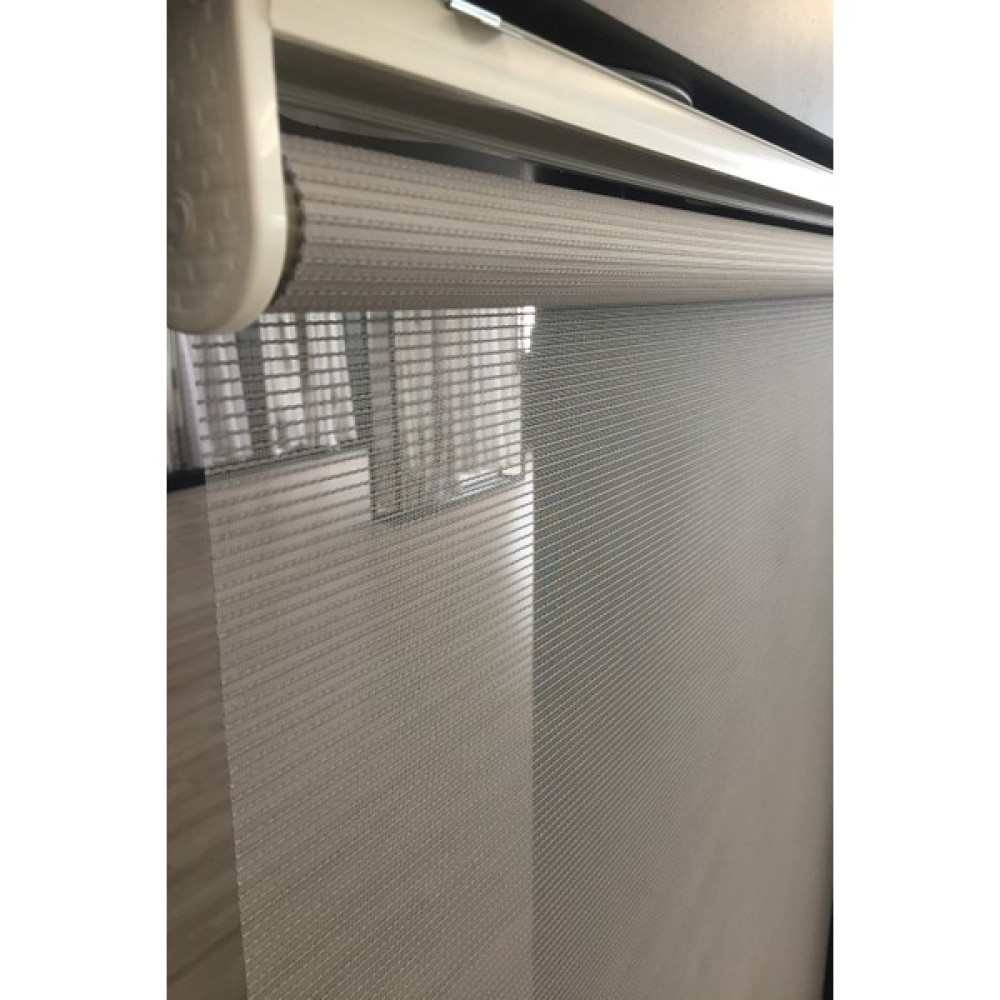 Tül Stor Perde Fitilli Çizgili Gri Renkli Modern Salon Oturma Odası - 200 x 250 cm Stor Perde Fiyatı