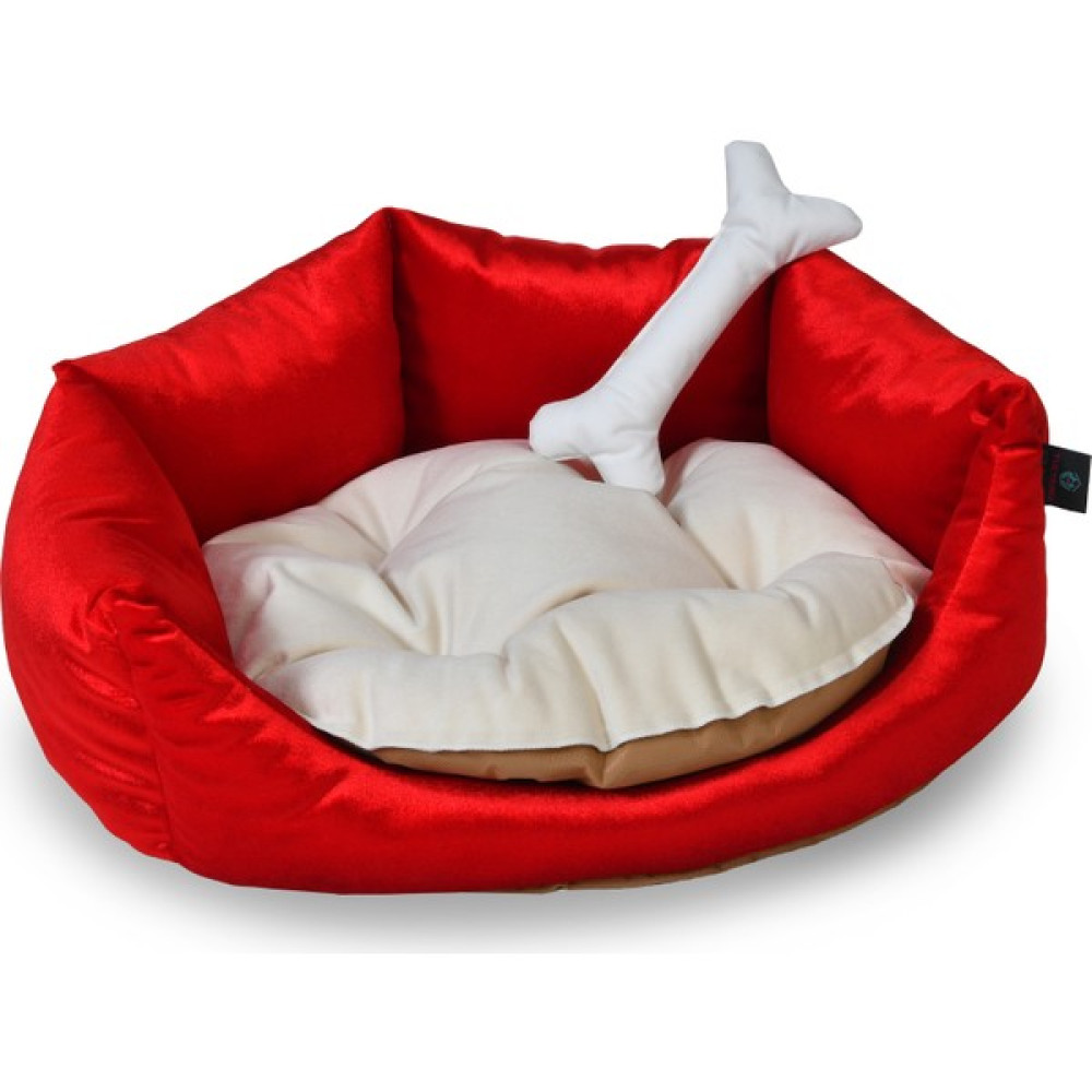 Tulyano Soft Kedi Köpek Yatağı 80 x 80 x 23 cm - Kırmızı Evcil Hayvan Ürünleri Fiyatı