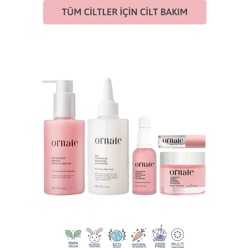 Tüm Ciltler Için Nemlendirici Niacinamide Içeren Bakım Seti - 1 Diğer Fiyatı