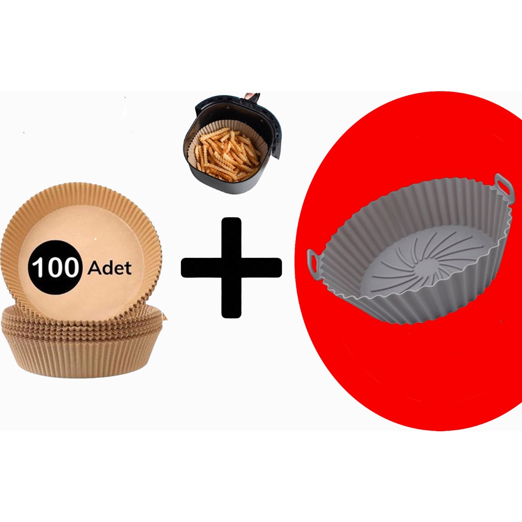 Tüm Fritöz Modelleriyle Uyumlu Aırfryer Pişirme Kağıdı-100 Adet + Silikon Pişirme Matı Diğer Fiyatı
